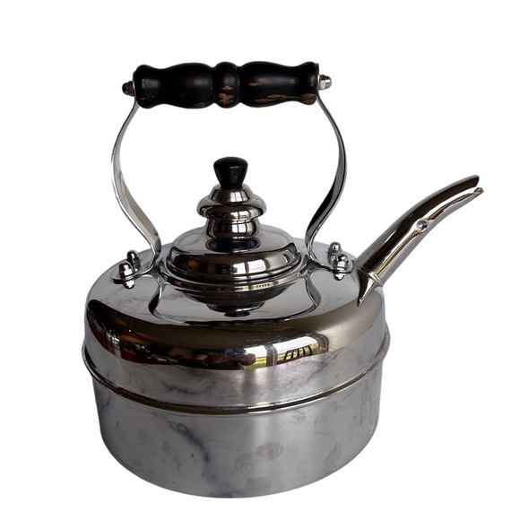 Simplex Kensington No 3 by Newey & Bloomer Chrome Traditional Tea Kettle - Picture 1 of 14